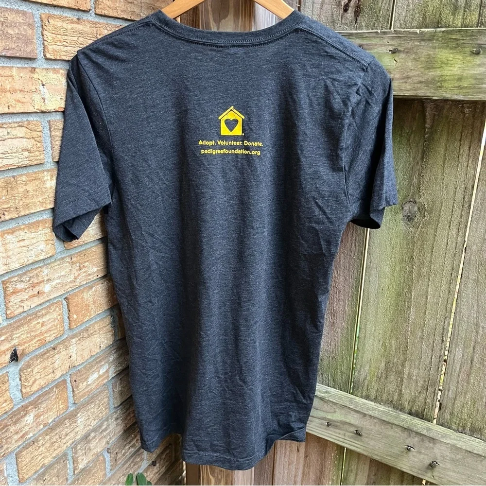 Bella Canvas Charcoal T-Shirt with Yellow 'Dogs Rule' Print